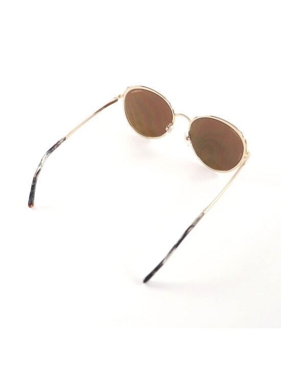 Chanel CC Logo Boston Mirror Lens Sunglasses Gold Marble 55 18 140 main image 6